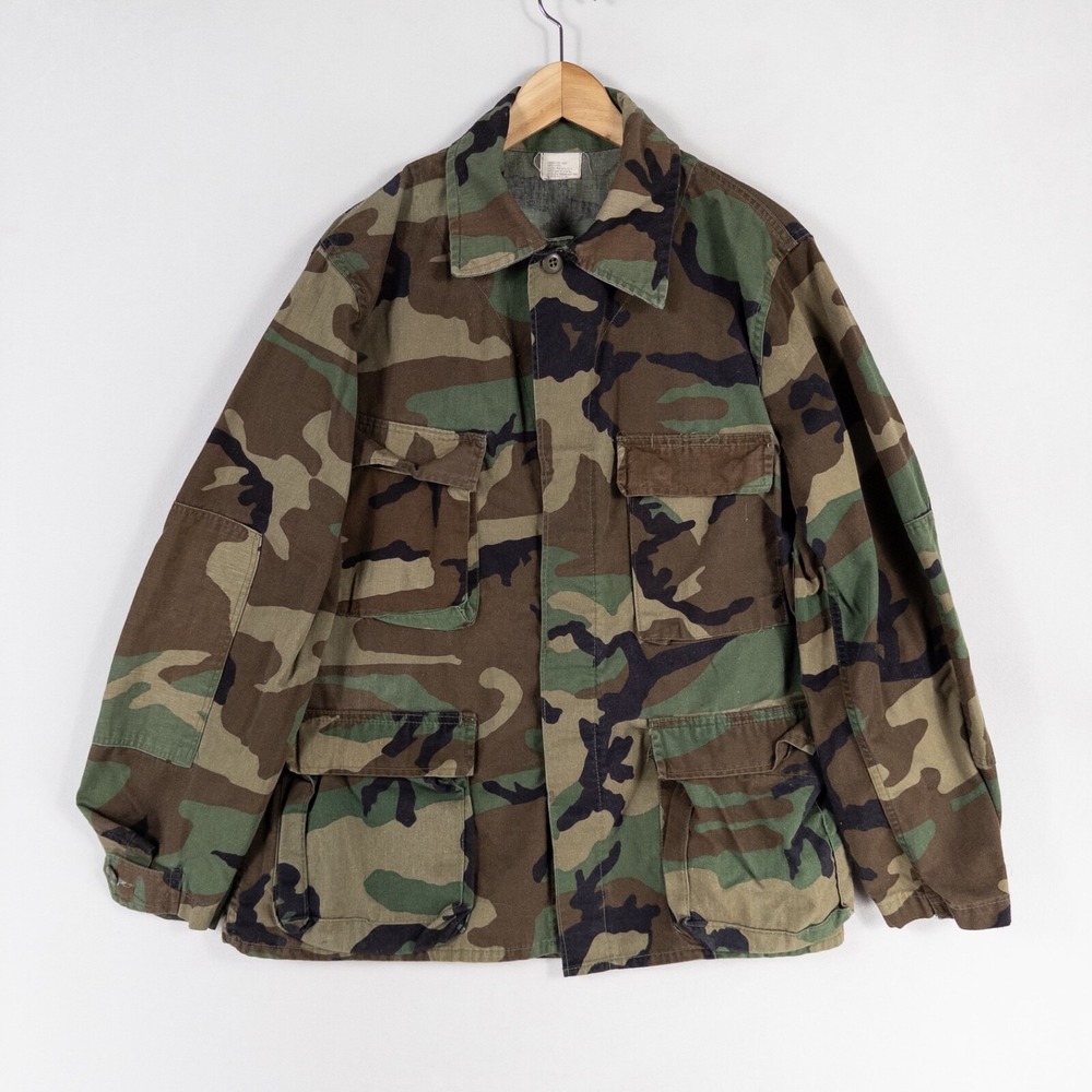 Clinton Sales Inc Shirt Adult Size Large Camouflage Button Up Pockets Tactical